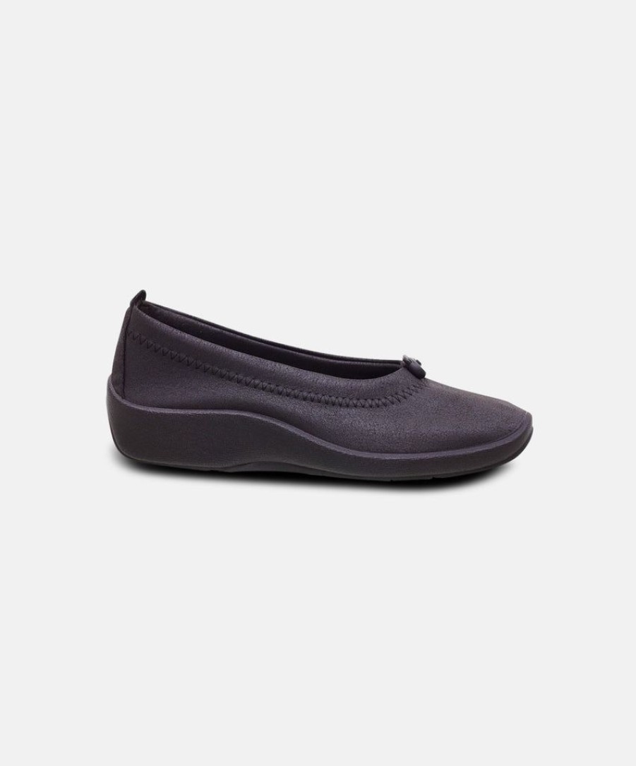 Women Arcopedico Slip On Flats | Arcopedico L1 Black Slip On Shoes