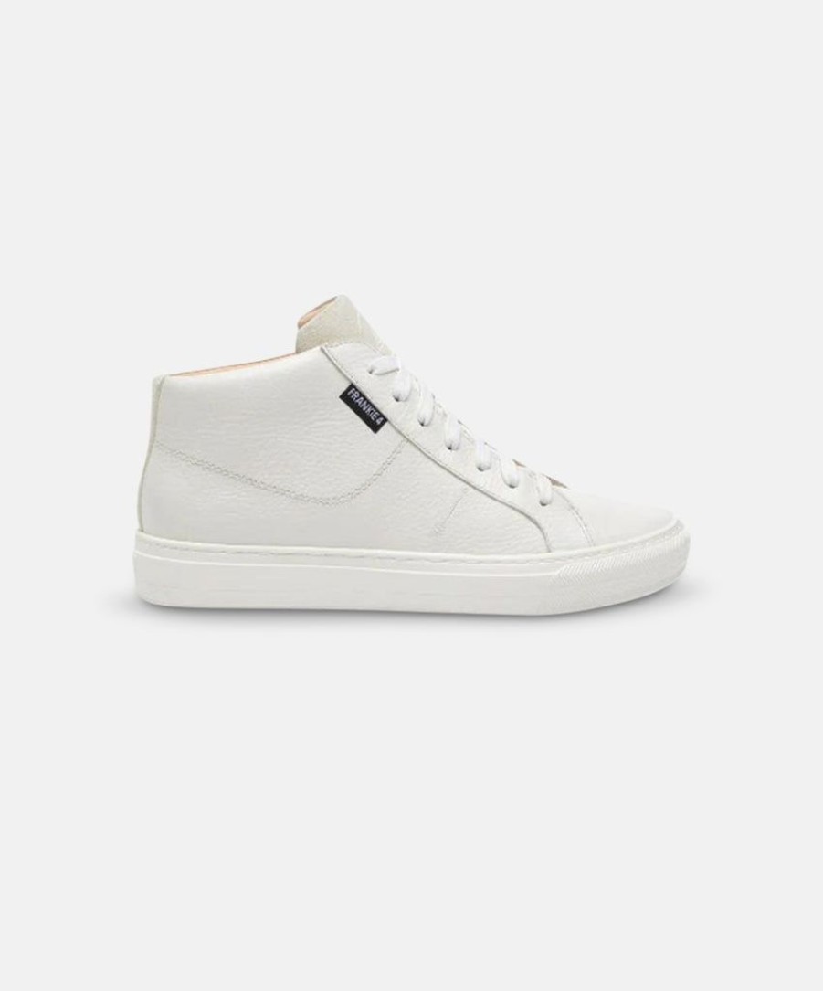 Women Frankie4 Leather Sneakers | Frankie4 Mila White Tumbled Sneakers