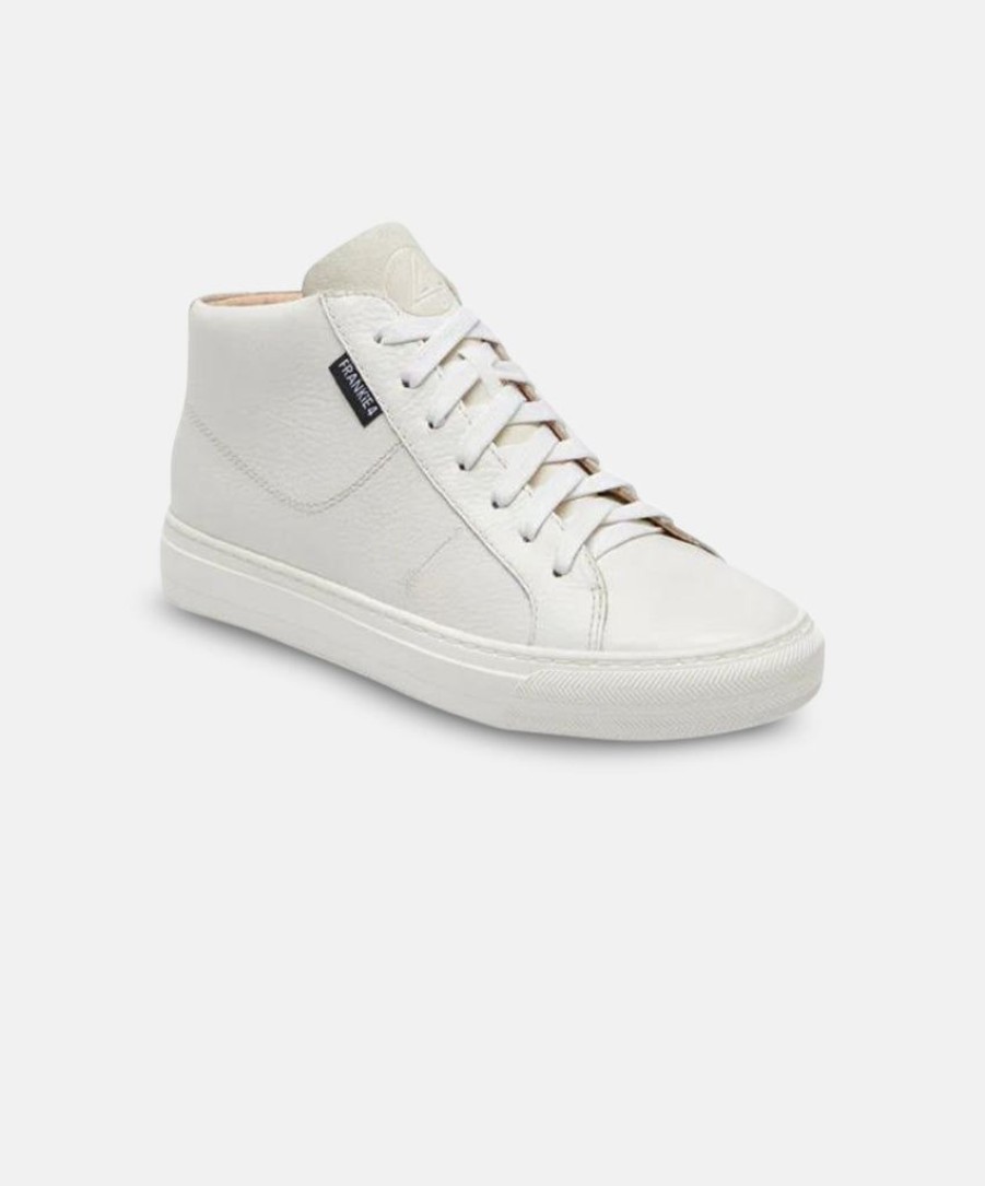 Women Frankie4 Leather Sneakers | Frankie4 Mila White Tumbled Sneakers