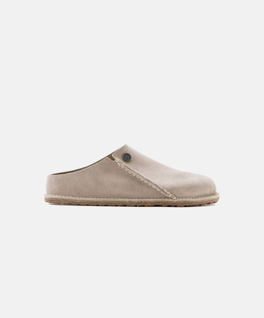 Women Birkenstock Clogs | Birkenstock Zermatt Premium Suede Leather Stone Coin Clogs