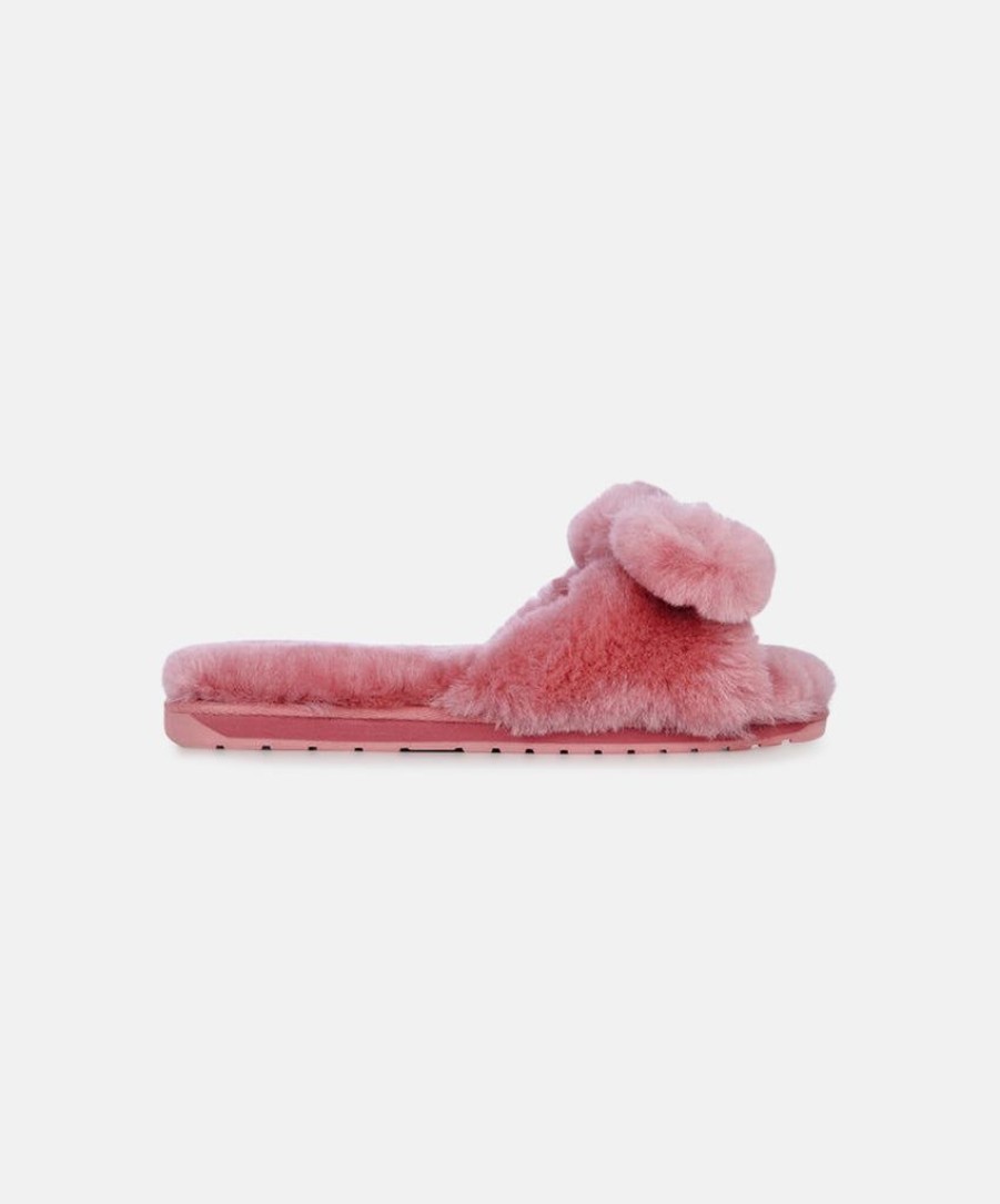 Women EMU Australia Slides | Emu Naledi Mineral Red Sheepskin Slippers