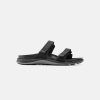 Women Birkenstock Slides | Birkenstock Sahara Cross Element Birko-Flor Black Sandals