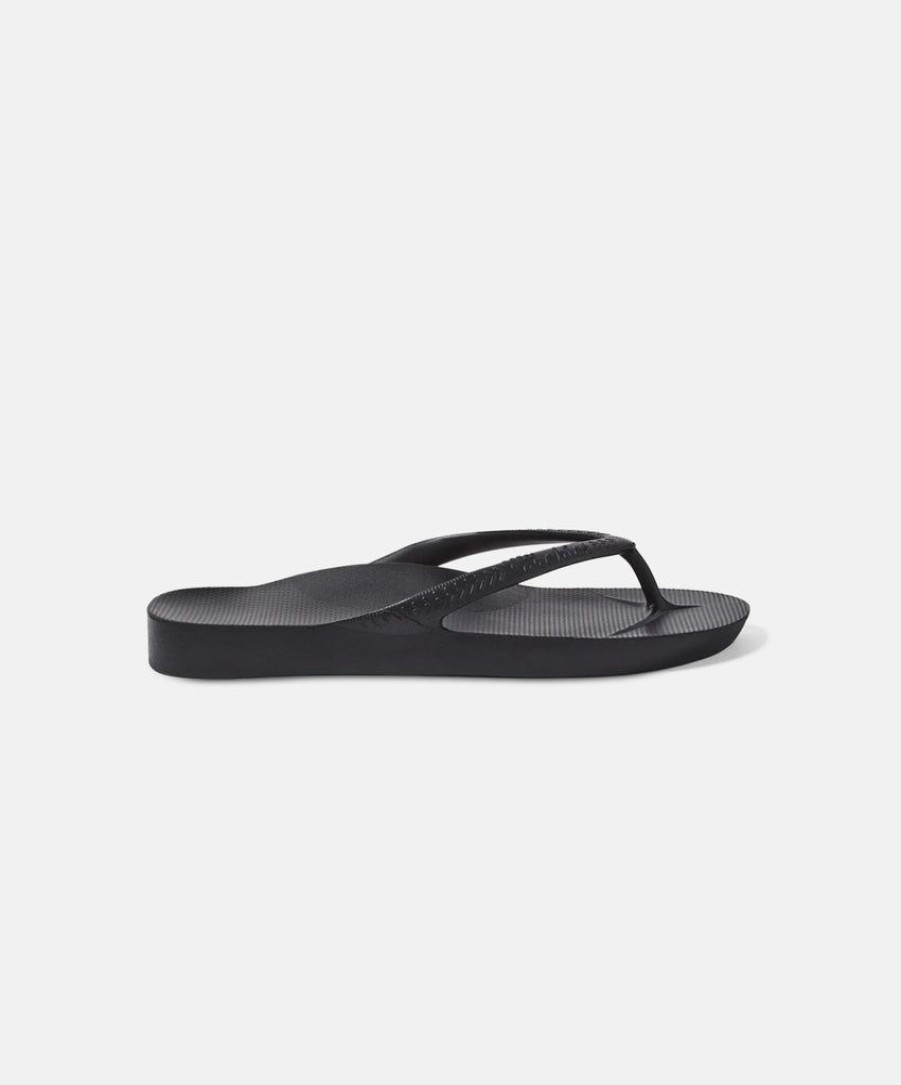 Men Archies Thongs | Archies Arch Support Black Thongs