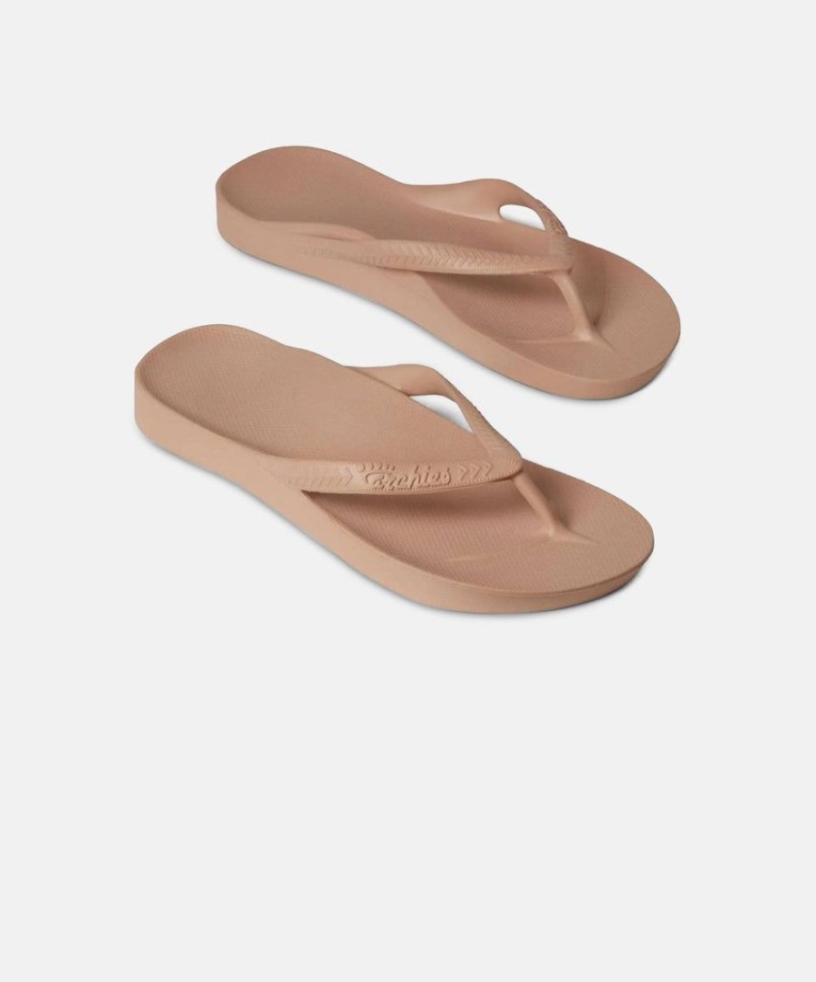 Women Archies Thongs | Archies Arch Support Taupe Thongs