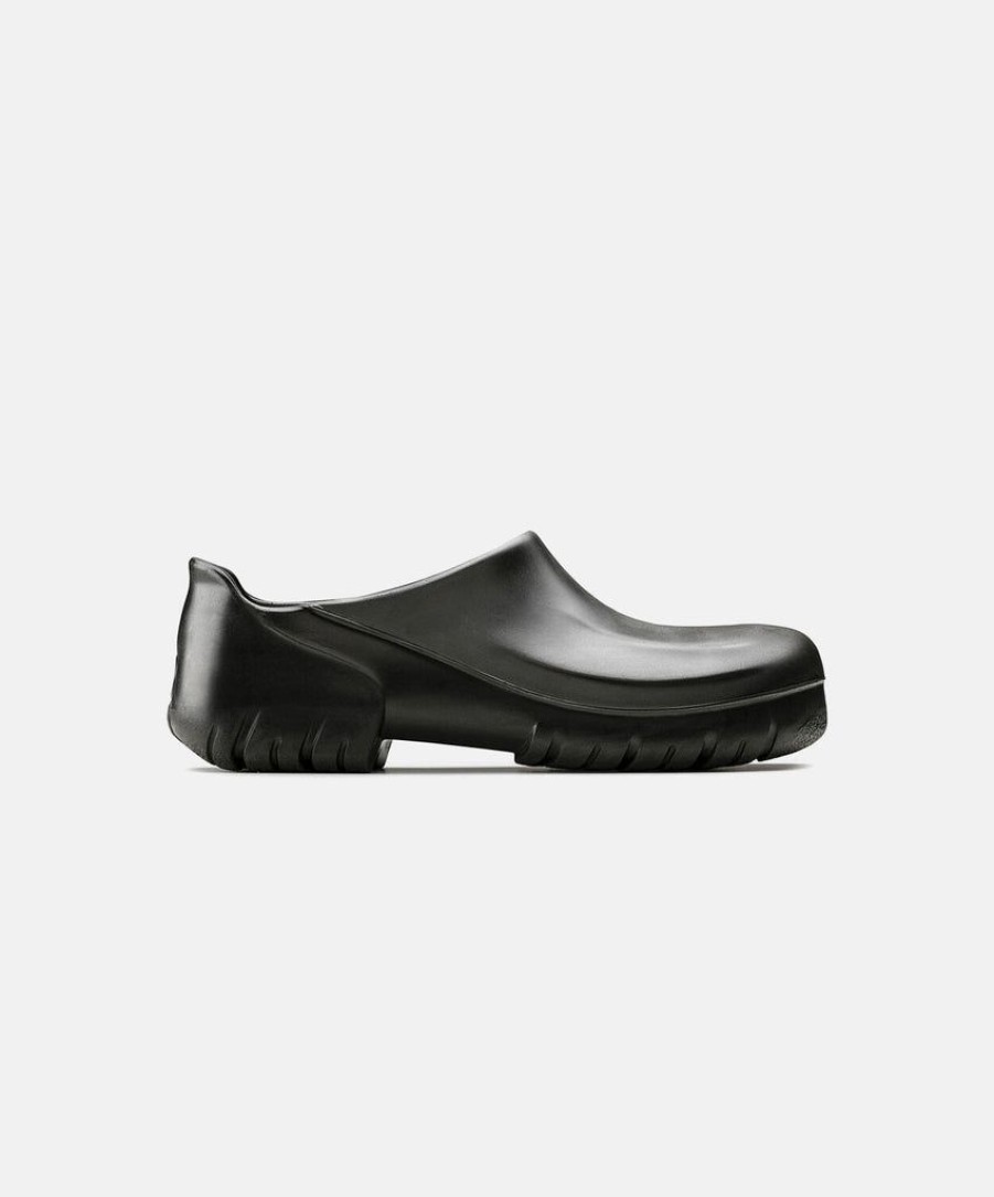 Women Birkenstock Clogs | Birkenstock A640 Black Clogs With Steelcap Toe