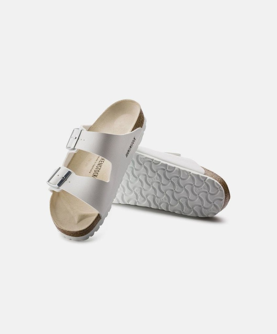 Men Birkenstock Slides | Birkenstock Arizona Bf Sandals White