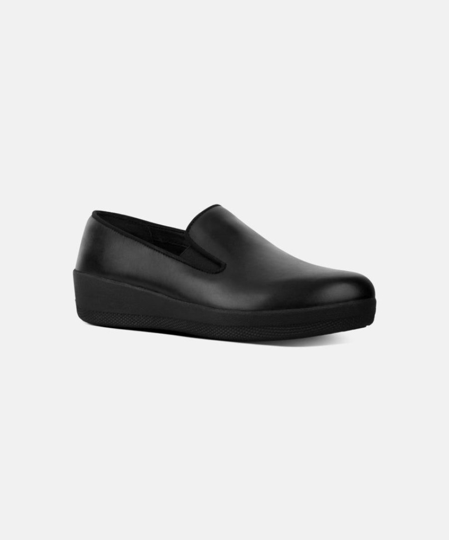 Women FitFlop Loafers | Fitflop Superskate All Black Loafers