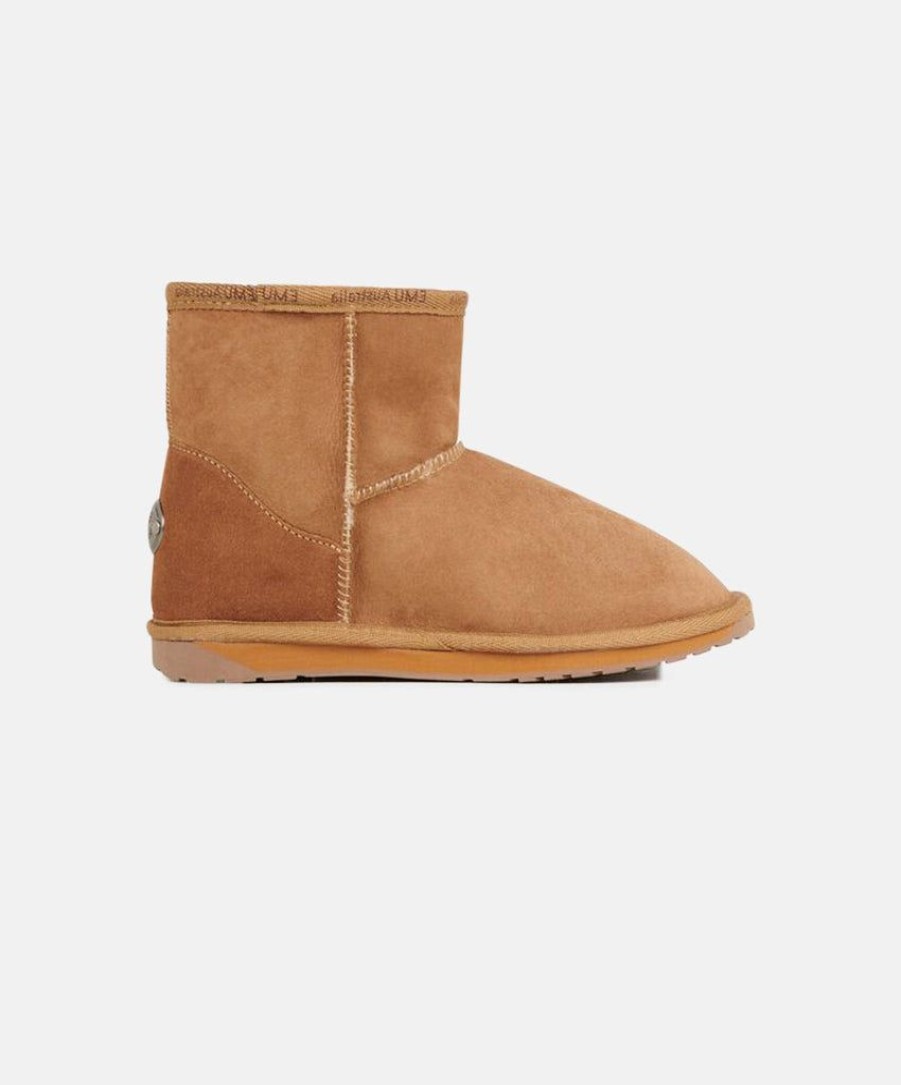 Women EMU Australia Boots | Emu Platinum Stinger Mini Chestnut Sheepskin Boots