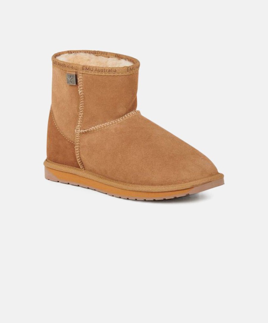 Women EMU Australia Boots | Emu Platinum Stinger Mini Chestnut Sheepskin Boots