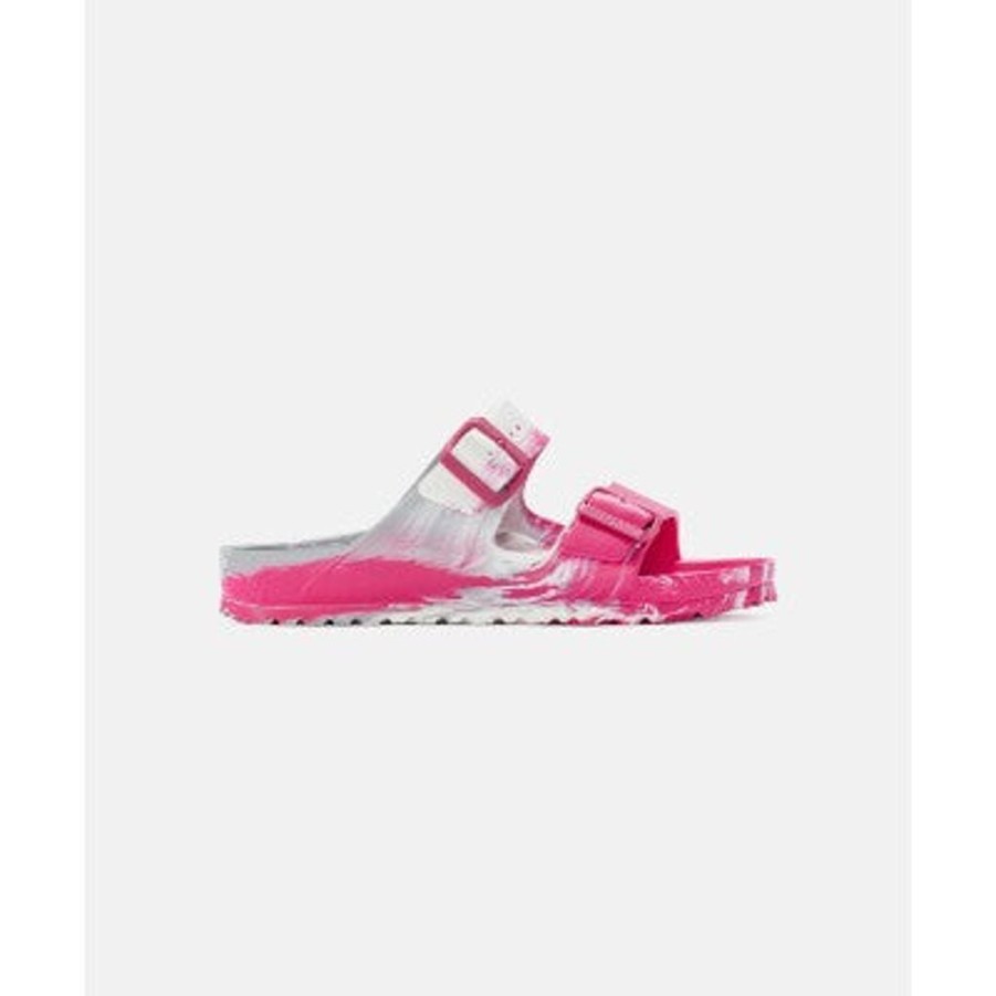 Women Birkenstock Two Strap Sandals | Birkenstock Arizona Eva Multi Beetroot Purple/Silver/White Sandals