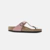 Women Birkenstock Thongs | Birkenstock Gizeh Birko-Flor Graceful Old Rose Sandals