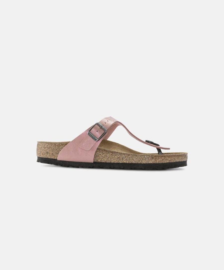 Women Birkenstock Thongs | Birkenstock Gizeh Birko-Flor Graceful Old Rose Sandals