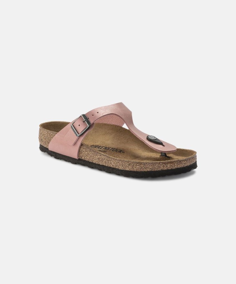 Women Birkenstock Thongs | Birkenstock Gizeh Birko-Flor Graceful Old Rose Sandals