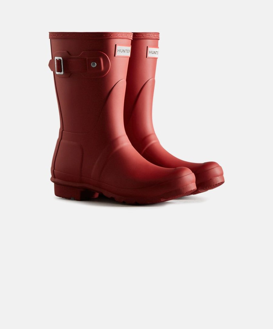 Women Hunter Wellington Boots | Hunter Womens Original Short Military Red Boots