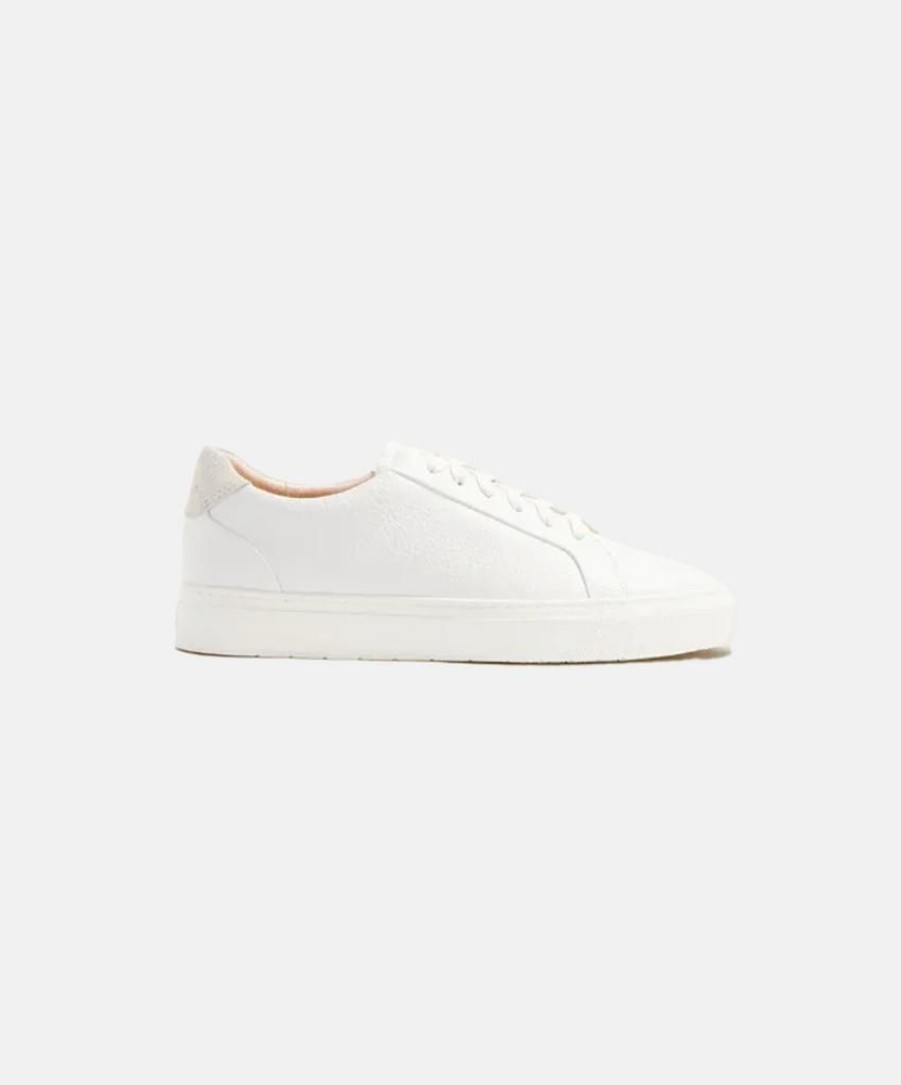 Women Bstore Leather Sneakers | Frankie4 Mim Iv White/Suede Sneakers