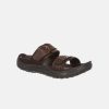 Men Bstore Two Strap Sandals | Mbt Fuji Ii Dark Brown Mens Recovery Sandals Dark Brown