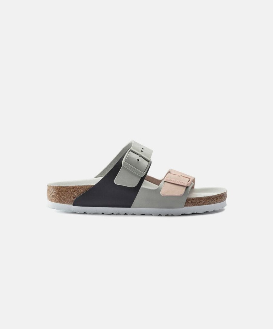 Women Birkenstock Slides | Birkenstock Arizona Split Nubuck Leather Sandals Pink