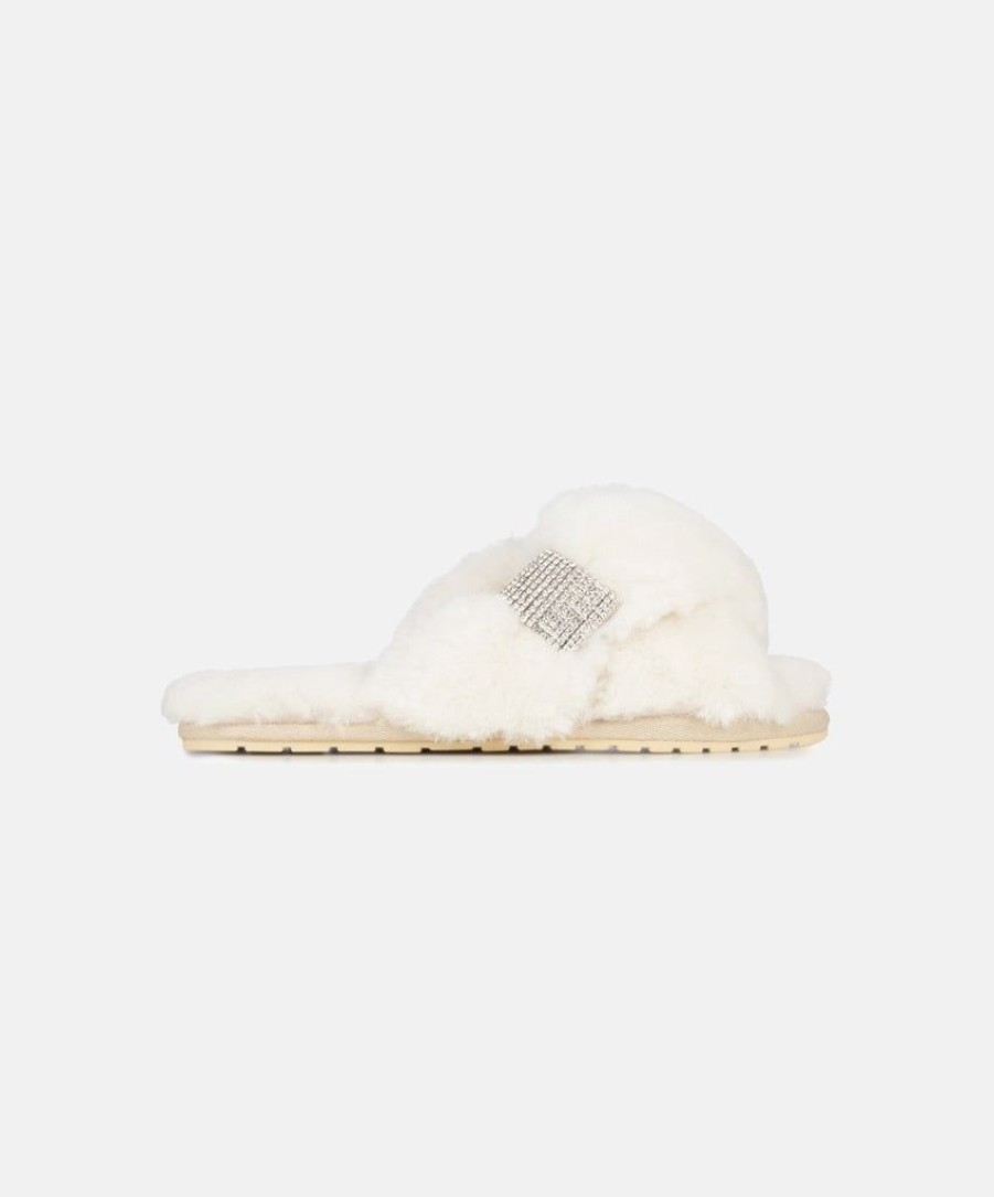 Women EMU Australia Slippers | Emu Mayberry Crystal Natural Sheepskin Slippers