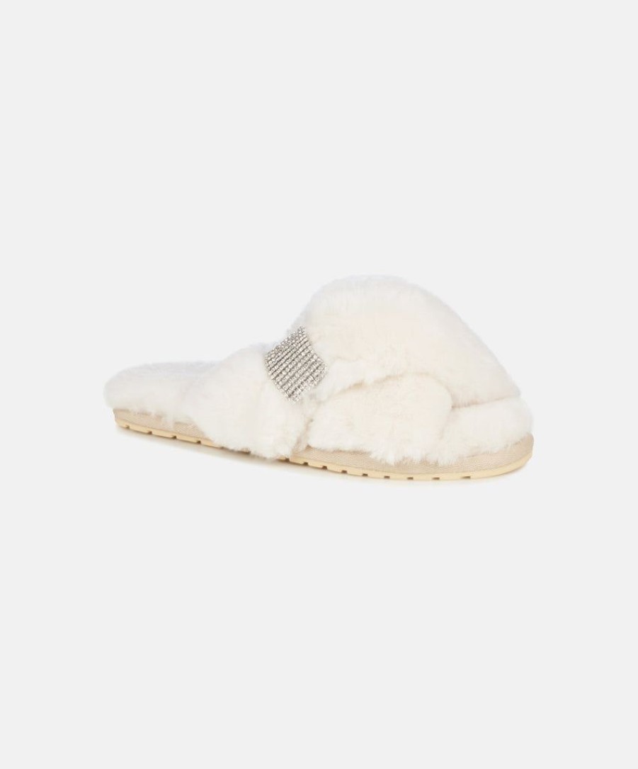 Women EMU Australia Slippers | Emu Mayberry Crystal Natural Sheepskin Slippers