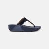 Women FitFlop Toe Post Sandals | Fitflop Lulu Glitz Toe Post Sandals Navy