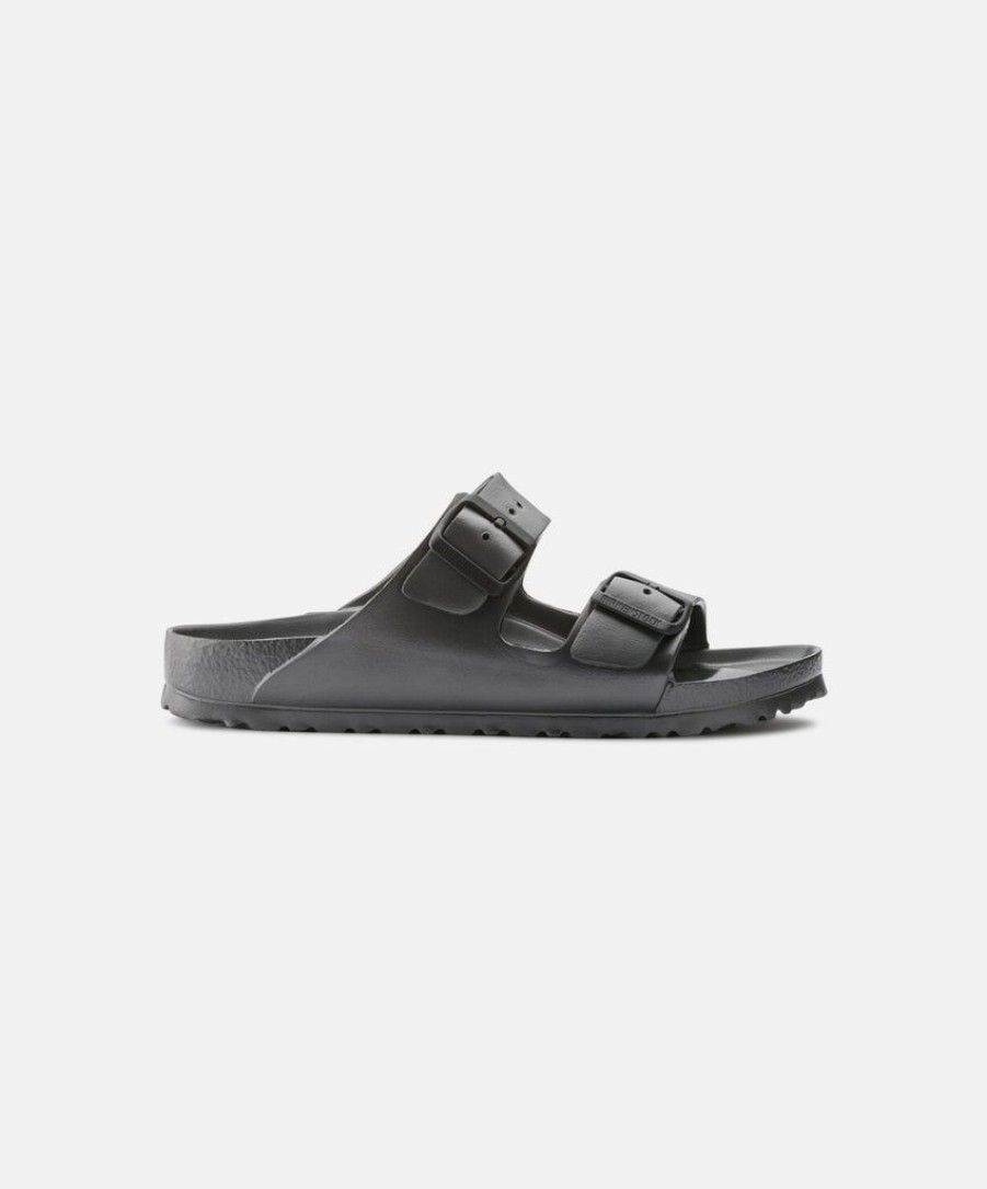 Men Birkenstock Slides | Birkenstock Arizona Eva Metallic Anthracite Sandals