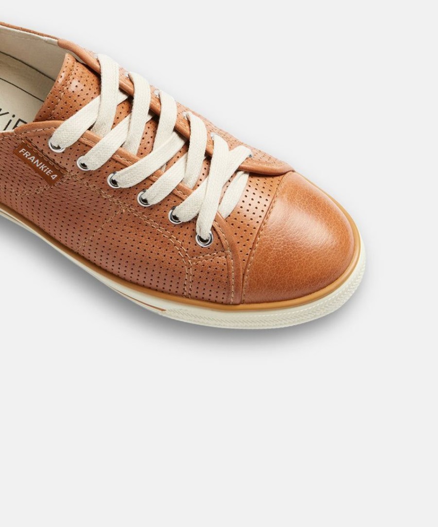 Women Frankie4 Lace Up Sneakers | Frankie4 Nat Ii Tan Punched Sneakers