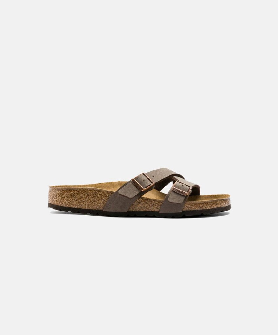 Women Birkenstock Slides | Birkenstock Yao Birkibuc Mocca Sandals