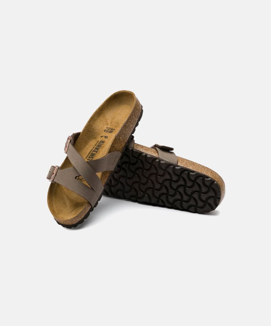 Women Birkenstock Slides | Birkenstock Yao Birkibuc Mocca Sandals