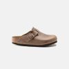 Women Birkenstock Clogs | Birkenstock Boston Oiled Leather Tobacco Brown Clogs