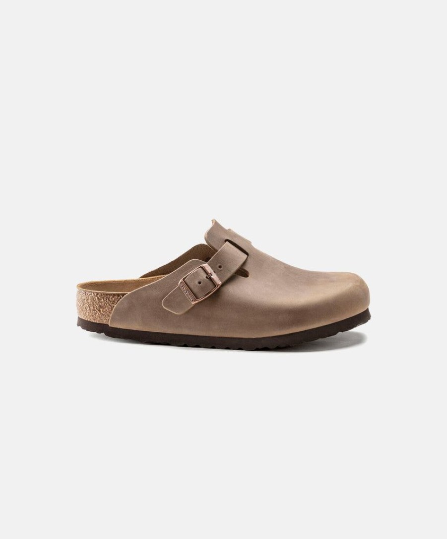 Women Birkenstock Clogs | Birkenstock Boston Oiled Leather Tobacco Brown Clogs