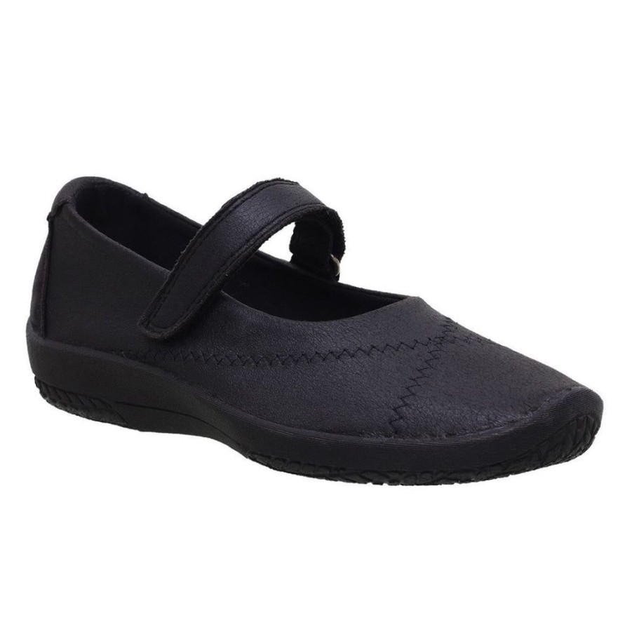 Women Arcopedico Mary Jane Flats | Arcopedico L18 Black Shoes