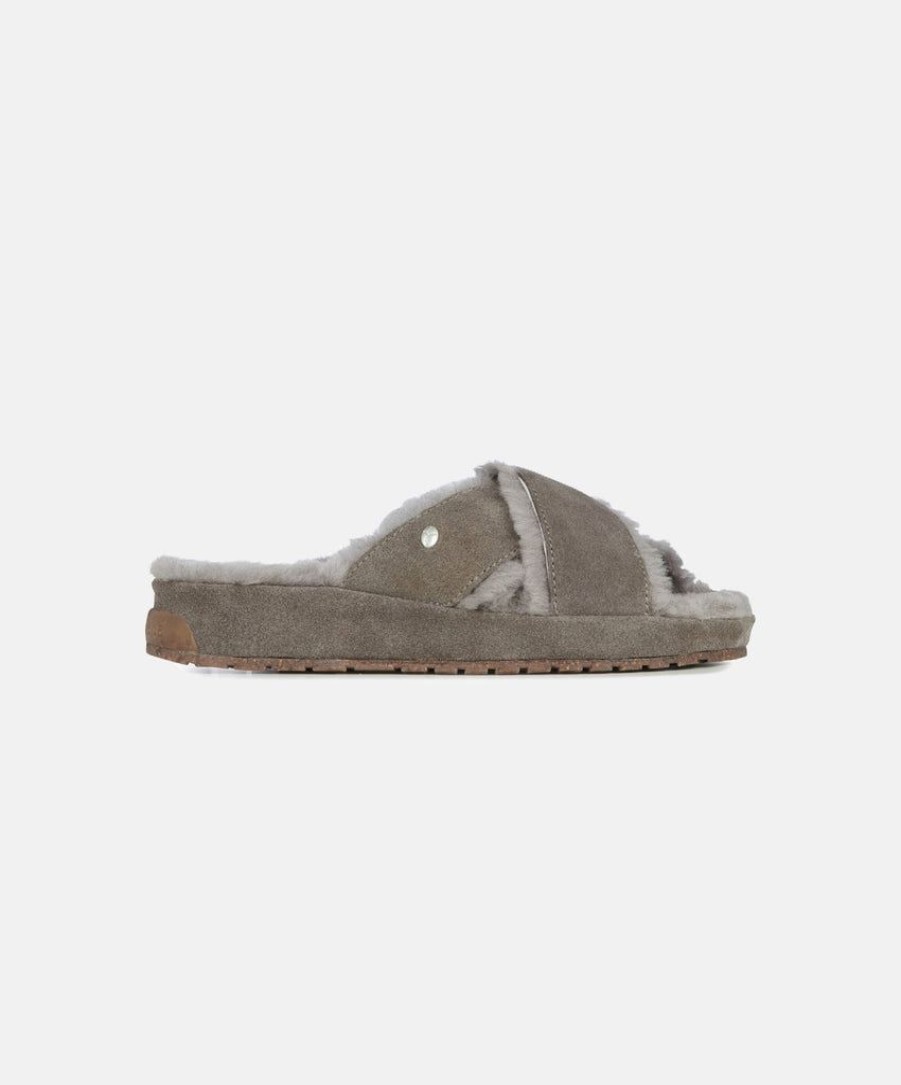 Women EMU Australia Slippers | Emu Mayberry Corky Cinder Sheepskin Slippers