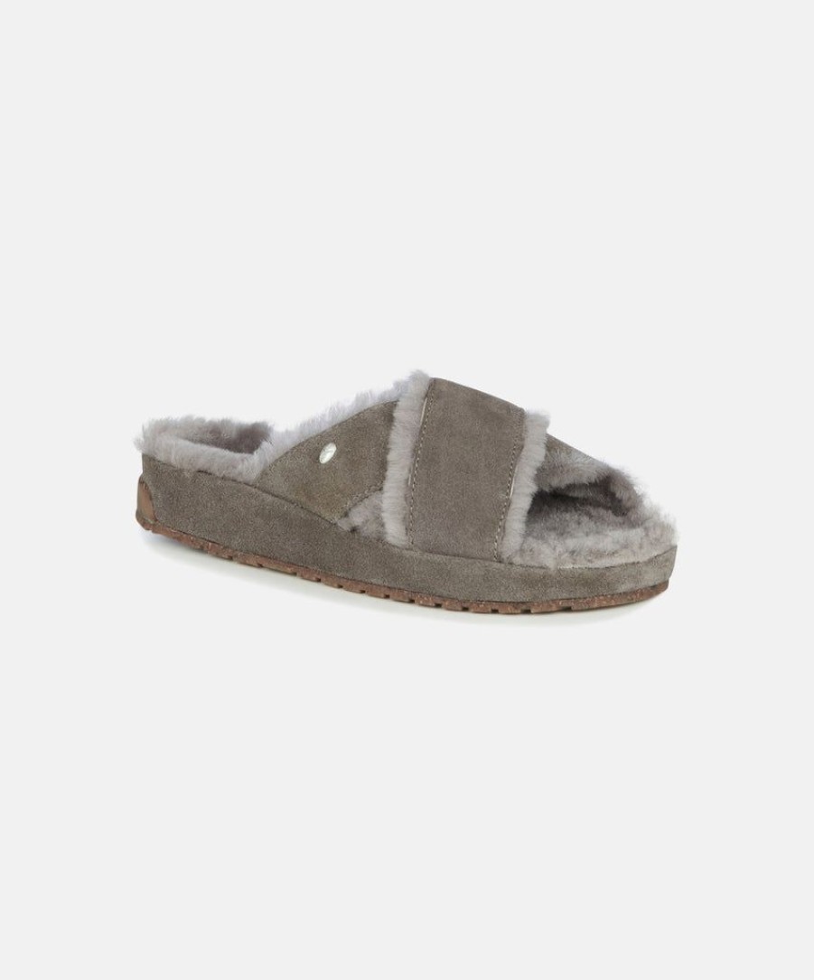 Women EMU Australia Slippers | Emu Mayberry Corky Cinder Sheepskin Slippers