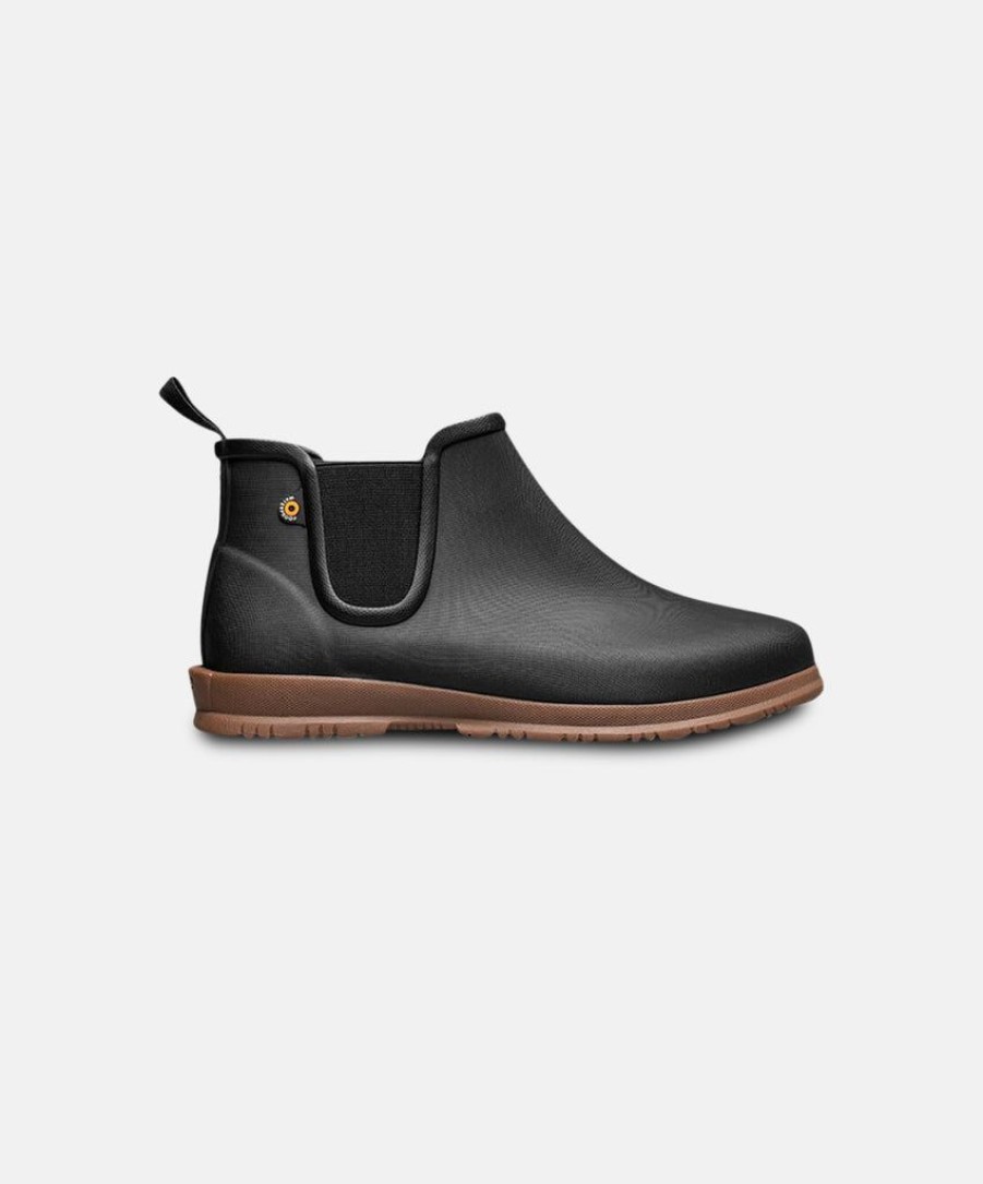 Women BOGS Slip On Boots | Bogs Sweet Pea Black Womens Wide Boots