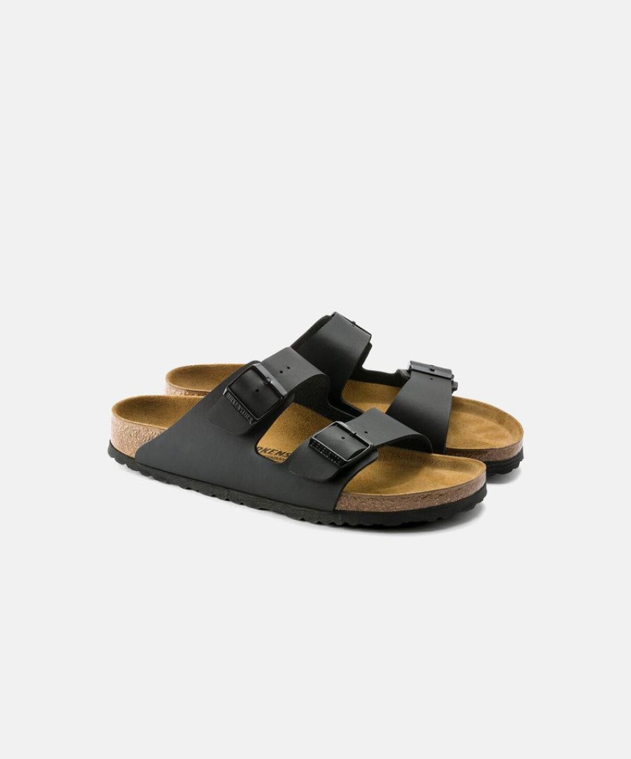 Men Birkenstock Slides | Birkenstock Arizona Bf Sandals Black