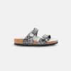 Women Birkenstock Two Strap Sandals | Birkenstock Sydney Bf Python Black