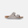 Men Birkenstock Two Strap Sandals | Birkenstock Arizona Suede Leather Stone Coin (Light Sole) Soft Footbed Sandals