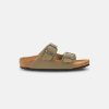 Kids Birkenstock | Birkenstock Kids Arizona Birkibuc Earthy Faded Khaki Vegan Sandals