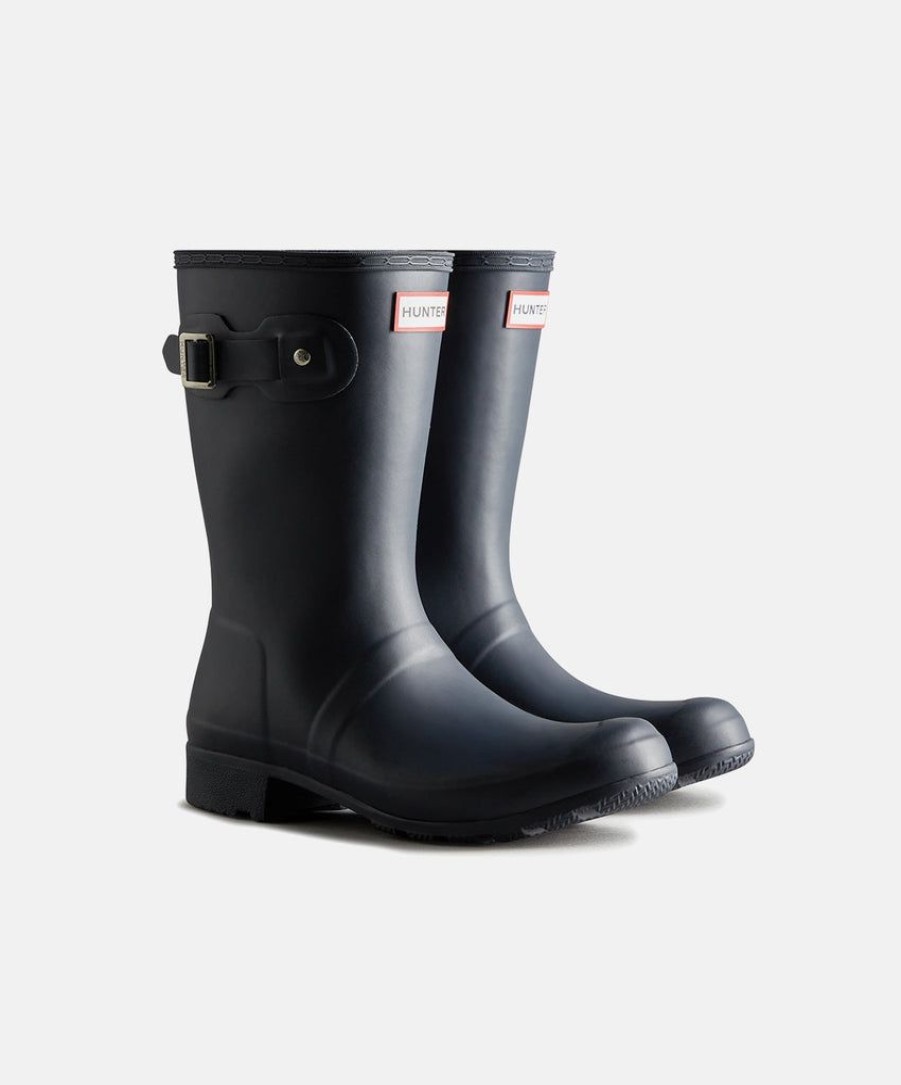 Women Hunter Wellington Boots | Hunter Womens Original Short Navy Boots