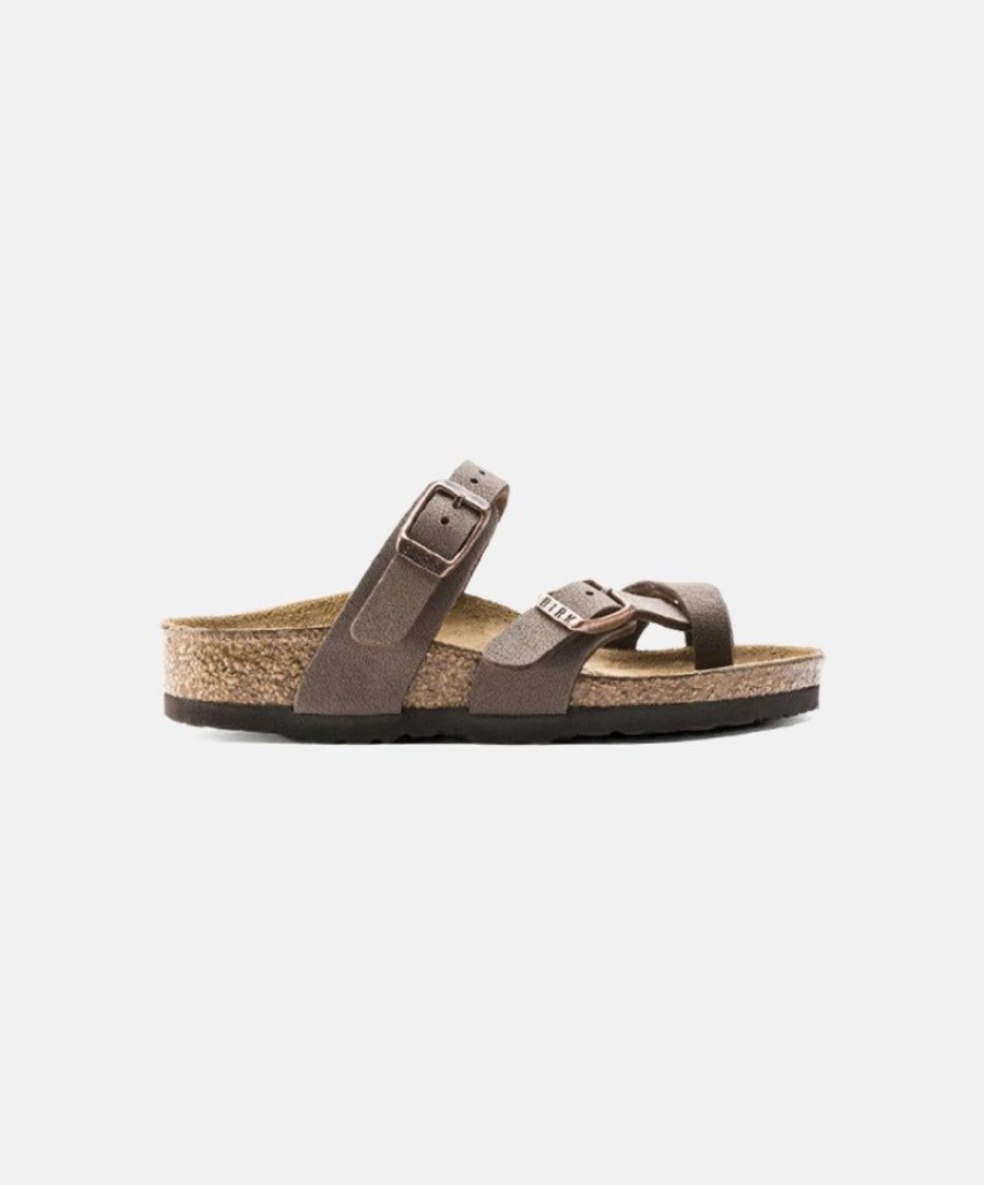 Women Birkenstock Two Strap Sandals | Birkenstock Kids Mayari Birkibuc Mocca Sandals