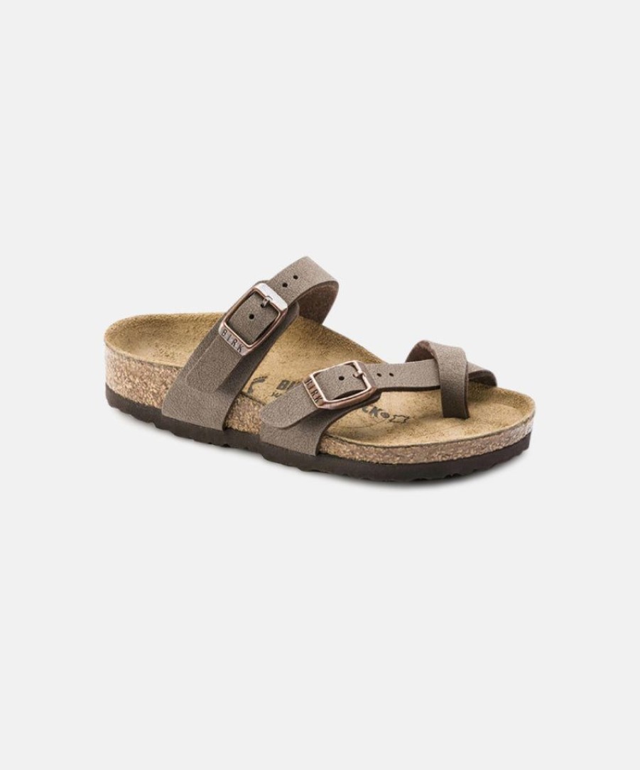 Women Birkenstock Two Strap Sandals | Birkenstock Kids Mayari Birkibuc Mocca Sandals