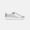 Women Frankie4 Leather Sneakers | Frankie4 Nat Ii Silver Tumbled Sneakers