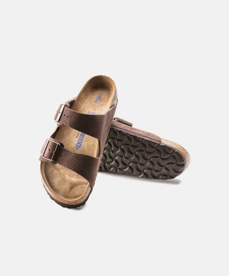 Men Birkenstock Two Strap Sandals | Birkenstock Arizona Nubuck Leather Desert Buck Roast Sandals