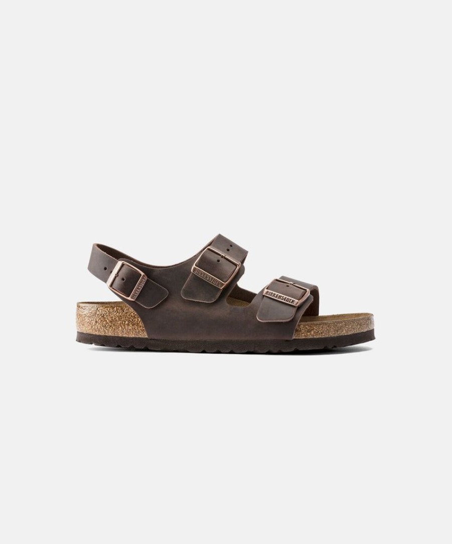 Women Birkenstock Leather Sandals | Birkenstock Milano Oiled Leather Habana Sandals