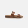 Women Frankie4 Two Strap Sandals | Frankie4 Maria Cognac Slides