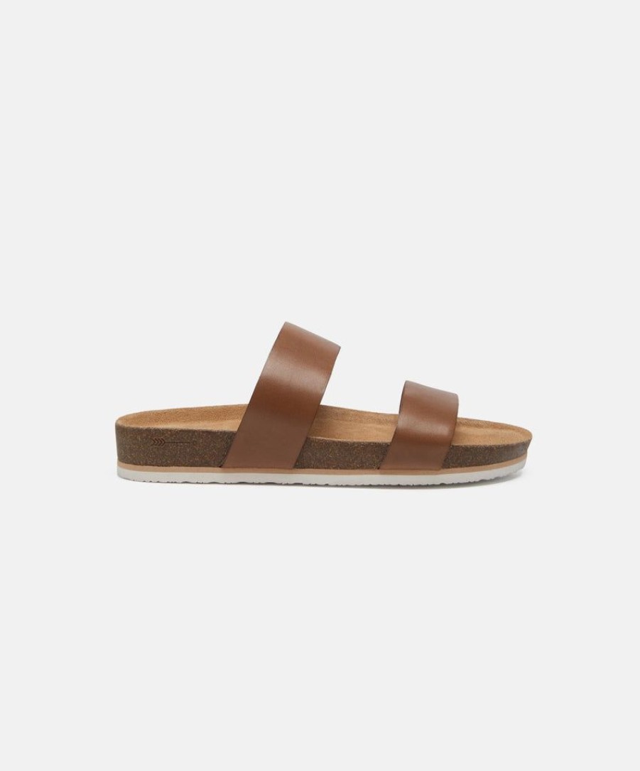 Women Frankie4 Two Strap Sandals | Frankie4 Maria Cognac Slides