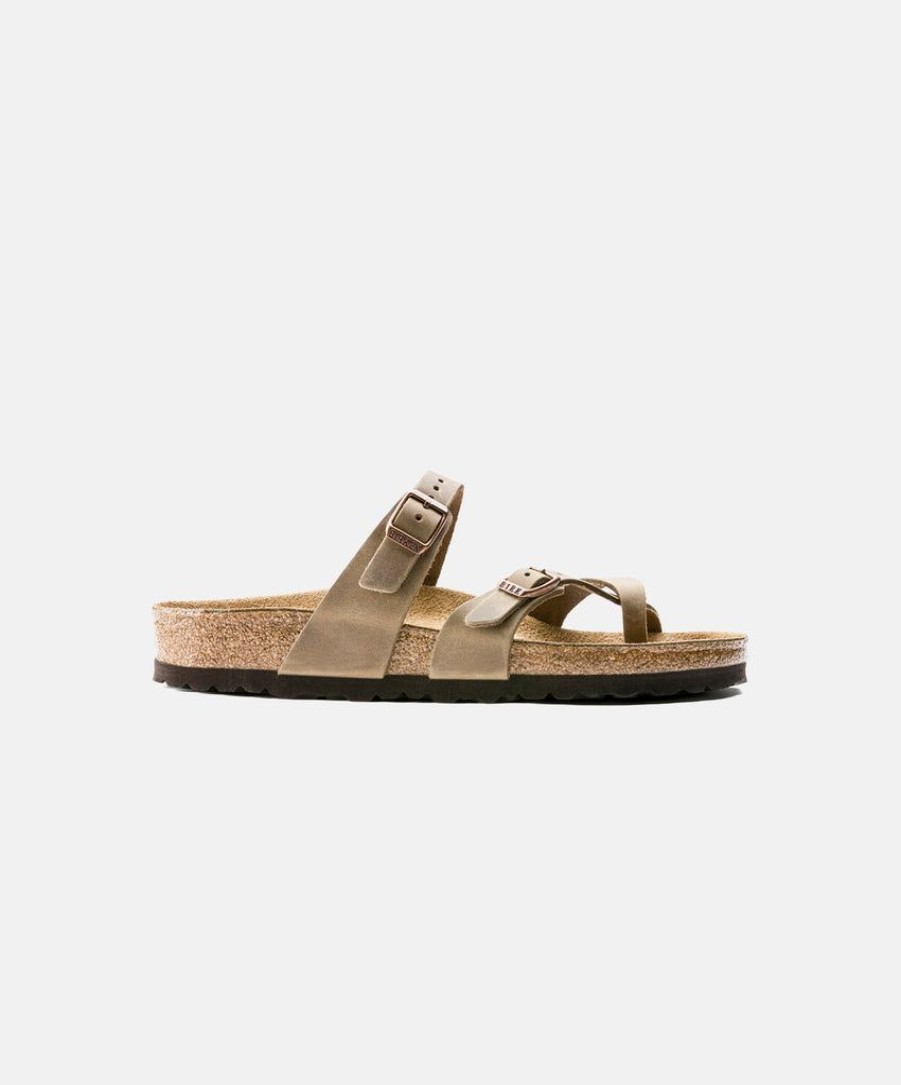 Women Birkenstock Leather Sandals | Birkenstock Mayari Oiled Leather Tobacco Brown Sandals