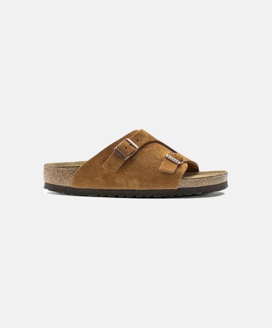 Women Birkenstock Suede Sandals | Birkenstock Zurich Leather Sfb Sandals Orange