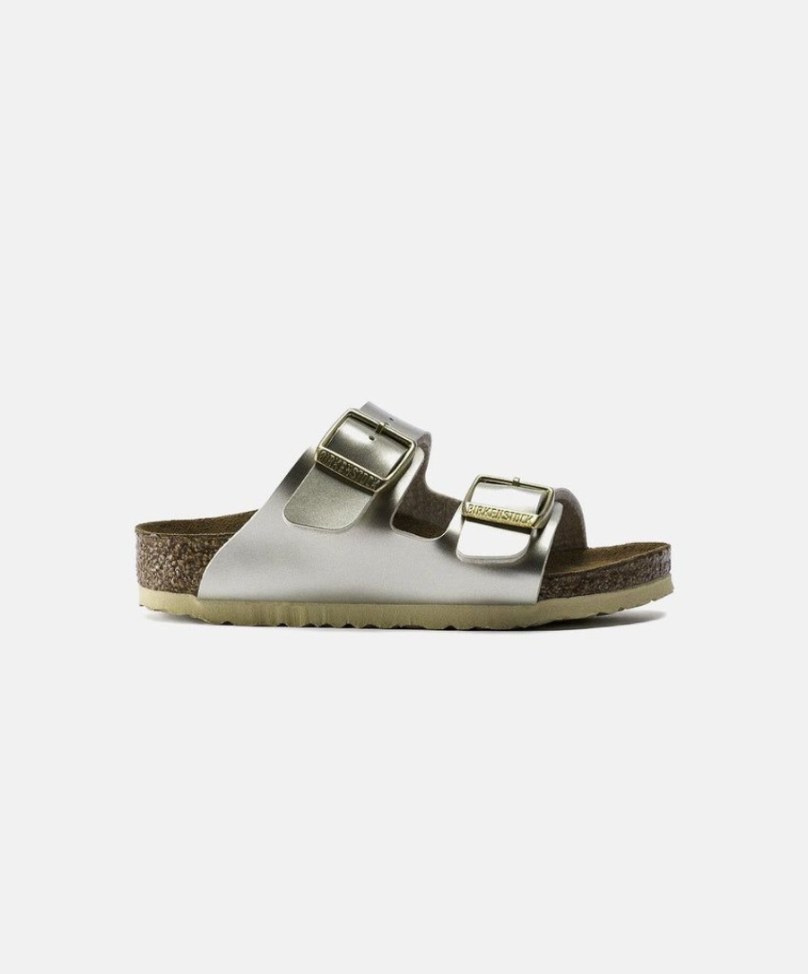 Kids Birkenstock | Birkenstock Kids Arizona Bf Electric Metallic Gold