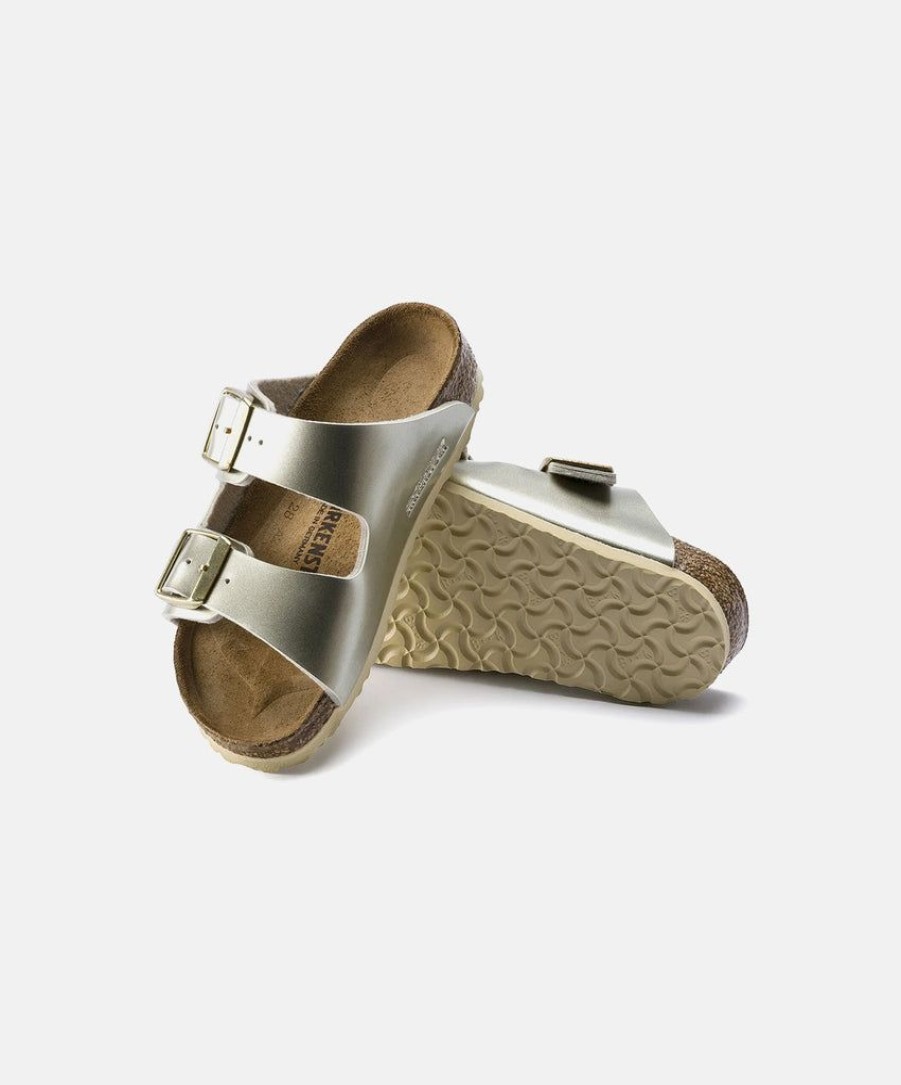 Kids Birkenstock | Birkenstock Kids Arizona Bf Electric Metallic Gold